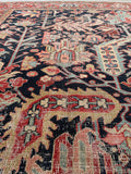 9'1 x 11'5 Antique tribal wool rug #1968 / 9x12 Vintage rug - Blue Parakeet Rugs