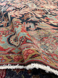 9'1 x 11'5 Antique tribal wool rug #1968 / 9x12 Vintage rug - Blue Parakeet Rugs