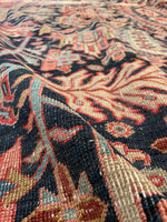 9'1 x 11'5 Antique tribal wool rug #1968 / 9x12 Vintage rug - Blue Parakeet Rugs