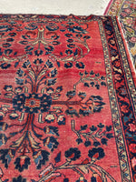 3'4 x 4'8 Antique Persian Lilihan rug #1552 / 3x5 Vintage rug - Blue Parakeet Rugs