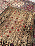 3'7 x 5'2 Antique Caucasian Rug #1650 / 4x5 Vintage rug - Blue Parakeet Rugs