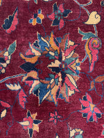 9'7 x 13'10 Plum & Palatial Antique Rug #2808ML - Blue Parakeet Rugs