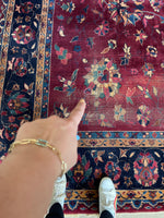 9'7 x 13'10 Plum & Palatial Antique Rug #2808ML - Blue Parakeet Rugs