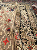 3'7 x 5'2 Antique Caucasian Rug #1650 / 4x5 Vintage rug - Blue Parakeet Rugs