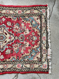 2x3 Antique Persian Scatter Rug #2663 - Blue Parakeet Rugs
