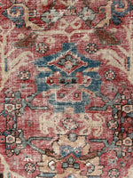 9’4 x 11’9 Antique worn tribal wool rug #1969 / 9x12 Vintage rug - Blue Parakeet Rugs