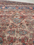 9’4 x 11’9 Antique worn tribal wool rug #1969 / 9x12 Vintage rug - Blue Parakeet Rugs