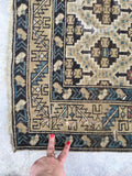 3'9 x 4'8 Antique "ombre" Caucasian rug (#919) - Blue Parakeet Rugs