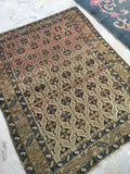 3'9 x 4'8 Antique "ombre" Caucasian rug (#919) - Blue Parakeet Rugs