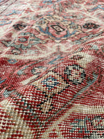 9’4 x 11’9 Antique worn tribal wool rug #1969 / 9x12 Vintage rug - Blue Parakeet Rugs