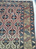 3'9 x 4'8 Antique "ombre" Caucasian rug (#919) - Blue Parakeet Rugs