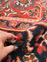 8'10 x 14'10 Antique Palatial Mahal rug #2125 / 9x15 Vintage Rug - Blue Parakeet Rugs