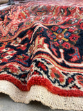 8'10 x 14'10 Antique Palatial Mahal rug #2125 / 9x15 Vintage Rug - Blue Parakeet Rugs