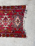 1'10 x 2'4 Vintage Persian Rug Mat #2665 - Blue Parakeet Rugs