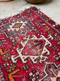 1'10 x 2'4 Vintage Persian Rug Mat #2665 - Blue Parakeet Rugs