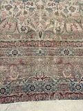10'7 x 12'7 Square-ish 19th Century Lavar rug #2126 / 11x13 Vintage Rug - Blue Parakeet Rugs