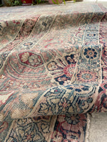 10'7 x 12'7 Square-ish 19th Century Lavar rug #2126 / 11x13 Vintage Rug - Blue Parakeet Rugs