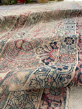 10'7 x 12'7 Square-ish 19th Century Lavar rug #2126 / 11x13 Vintage Rug - Blue Parakeet Rugs