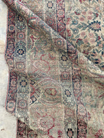 10'7 x 12'7 Square-ish 19th Century Lavar rug #2126 / 11x13 Vintage Rug - Blue Parakeet Rugs