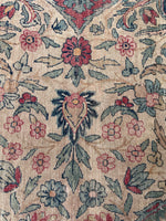 10'7 x 12'7 Square-ish 19th Century Lavar rug #2126 / 11x13 Vintage Rug - Blue Parakeet Rugs