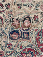 10'7 x 12'7 Square-ish 19th Century Lavar rug #2126 / 11x13 Vintage Rug - Blue Parakeet Rugs