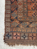5’ x 7’4 Antique Turkoman rug #2475