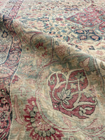 10'7 x 12'7 Square-ish 19th Century Lavar rug #2126 / 11x13 Vintage Rug - Blue Parakeet Rugs