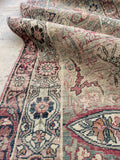 10'7 x 12'7 Square-ish 19th Century Lavar rug #2126 / 11x13 Vintage Rug - Blue Parakeet Rugs
