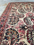 2'7 x 3'10 Antique Persian Scatter Rug #2667 - Blue Parakeet Rugs