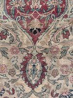 10'7 x 12'7 Square-ish 19th Century Lavar rug #2126 / 11x13 Vintage Rug - Blue Parakeet Rugs