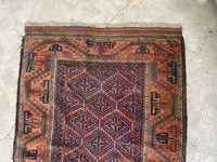 3x5 Antique Nomadic Baluch rug #674 - Blue Parakeet Rugs