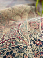 10'7 x 12'7 Square-ish 19th Century Lavar rug #2126 / 11x13 Vintage Rug - Blue Parakeet Rugs
