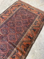 3x5 Antique Nomadic Baluch rug #674 - Blue Parakeet Rugs