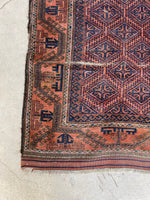 3x5 Antique Nomadic Baluch rug #674 - Blue Parakeet Rugs