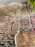10'7 x 12'7 Square-ish 19th Century Lavar rug #2126 / 11x13 Vintage Rug - Blue Parakeet Rugs