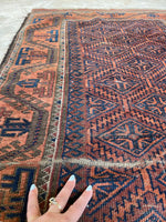 3x5 Antique Nomadic Baluch rug #674 - Blue Parakeet Rugs