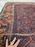 3x5 Antique Nomadic Baluch rug #674 - Blue Parakeet Rugs