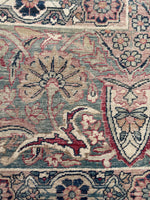 10'7 x 12'7 Square-ish 19th Century Lavar rug #2126 / 11x13 Vintage Rug - Blue Parakeet Rugs