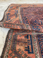 3x5 Antique Nomadic Baluch rug #674 - Blue Parakeet Rugs