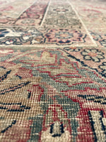 10'7 x 12'7 Square-ish 19th Century Lavar rug #2126 / 11x13 Vintage Rug - Blue Parakeet Rugs