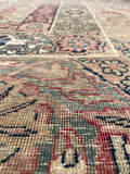 10'7 x 12'7 Square-ish 19th Century Lavar rug #2126 / 11x13 Vintage Rug - Blue Parakeet Rugs