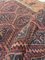 3x5 Antique Nomadic Baluch rug #674 - Blue Parakeet Rugs