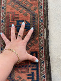 3x5 Antique Nomadic Baluch rug #674 - Blue Parakeet Rugs