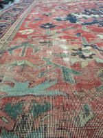 9'4 x 12'1 Serapi Heriz Rug / Large Oriental Rug - Blue Parakeet Rugs