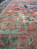 9'4 x 12'1 Serapi Heriz Rug / Large Oriental Rug - Blue Parakeet Rugs