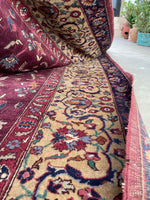 10'1 x 14'2 Plum Antique Turkish Sparta rug #2127 / 10x14 Vintage rug - Blue Parakeet Rugs