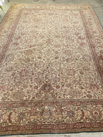8'10 x 11'8 Hunting Scene Tabriz rug #2128 / 9x12 Vintage Rug - Blue Parakeet Rugs