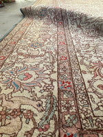 8'10 x 11'8 Hunting Scene Tabriz rug #2128 / 9x12 Vintage Rug - Blue Parakeet Rugs