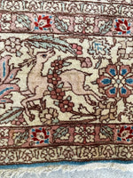 8'10 x 11'8 Hunting Scene Tabriz rug #2128 / 9x12 Vintage Rug - Blue Parakeet Rugs