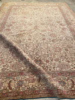 8'10 x 11'8 Hunting Scene Tabriz rug #2128 / 9x12 Vintage Rug - Blue Parakeet Rugs